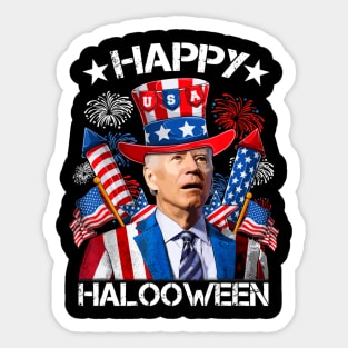 4th Of July Shirts Funny Joe Biden Happy Halloween Confused 4th of July 2023 Sticker